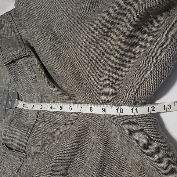 Ann Taylor Career Dress Pants Flat Front Wide Leg Linen Blend - Picture 4 of 11